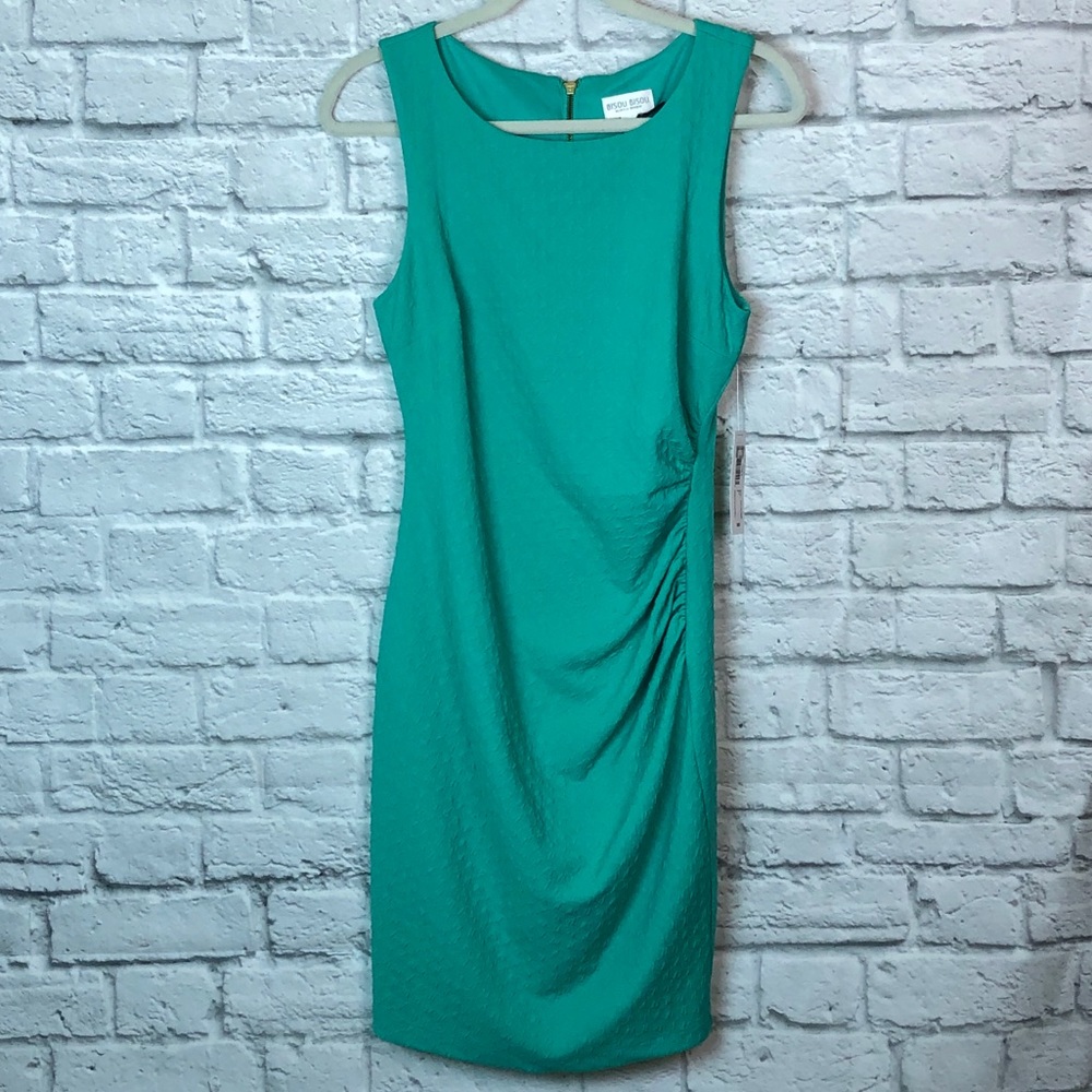 NWT Bisou Bisou turquoise teal aqua dress size 8